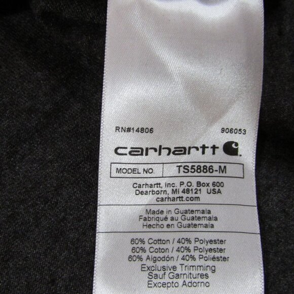 Carhartt Men's Loose Fit Heavyweight Long Script Sleeve Graphic T-Shirt Carbon T - Picture 2 of 2